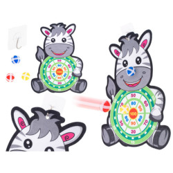 Hra se šipkami na suchý zip bezpečný terč pro šipky zebra