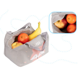 Termoizolační sáček snídaně oběd liška, růžová