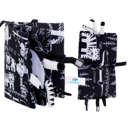 Smyslová kniha měkké safari zvířecí ocasy