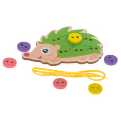 Výuková sada pro výuku šití knoflíků Ježek