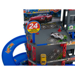 Parkovací garáž dvoupatrová čerpací stanice myčka aut