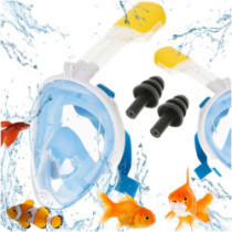 Plná skládací maska se šnorchlem S/M modrá