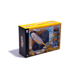 Transportní letadlo + 3 stavební vozidla