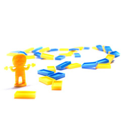 Lokomotiva Vlak Skládačka, červená