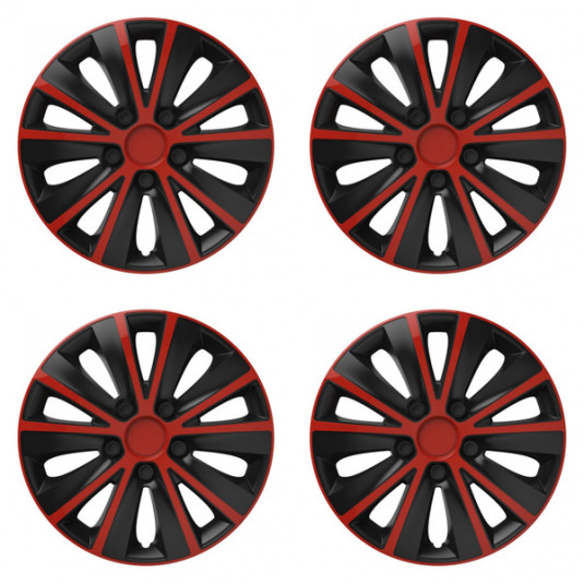Poklice pro Škoda 16 RAPIDE red and black