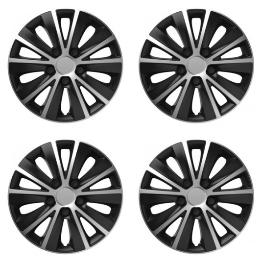 Poklice pro Škoda 16 RAPIDE silver and black