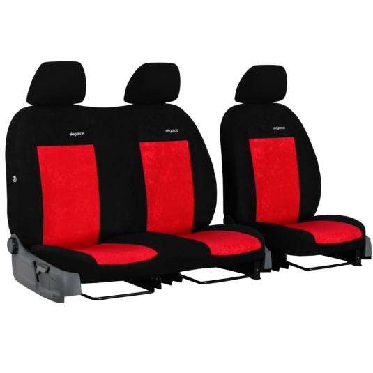 Potahy pro CITROËN Berlingo 2+1 III (od 2018) Elegance (velour-velour) červená (vyp)