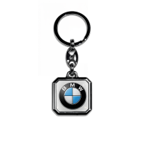 Klíčenka pryskyřičná BMW hranatá bílá