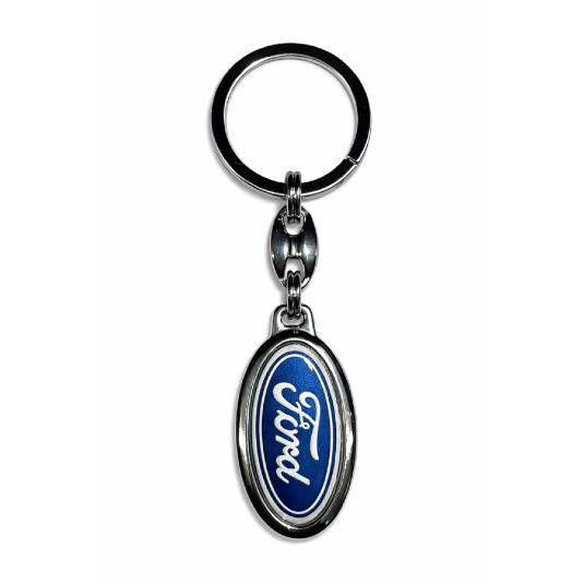 Klíčenka pryskyřičná Ford bílá elipsa