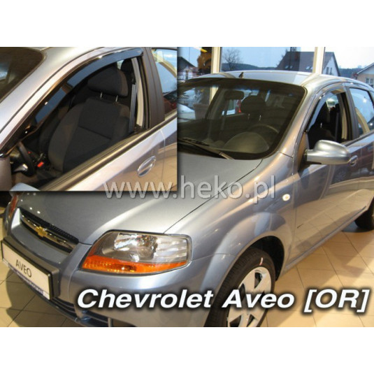 Deflektory CHEVROLET Aveo 4D (+zadní) Sedan (2004-2006)