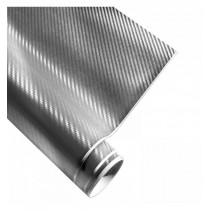 Autofólie se vzduchovými kanálky stříbrná-karbon