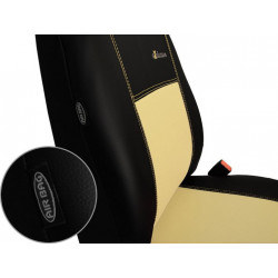 Autopotahy Exclusive Leather béžovo-černé (kůže)