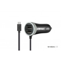 Nabíječka do auta 12/24V Micro USB + 2x USB 2.4A PCH PRO-01