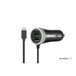 Nabíječka do auta 12/24V Micro USB + 2x USB 2.4A PCH PRO-01