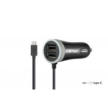 Nabíječka do auta 12/24V USB Type C + 2x USB 2.4A PCH PRO-3