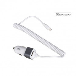 Nabíječka Lightning kabel+USB 12/24V