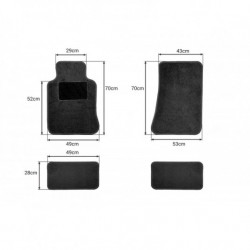 Textilní autokoberce, univarzální TEX-3