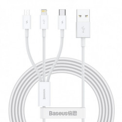 Kabel USB 3v1 BASEUS Superior Series 3,5A, 120 cm bílý