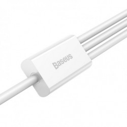 Kabel USB 3v1 BASEUS Superior Series 3,5A, 120 cm bílý
