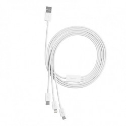 Kabel USB 3v1 BASEUS Superior Series 3,5A, 120 cm bílý