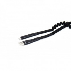 Pružinový kabel USB+microUSB 120cm FullLINK UC-12