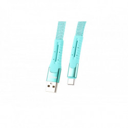 Pružinový kabel USB+USB-C 120cm FullLINK UC-14