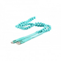 Pružinový kabel USB+USB-C 120cm FullLINK UC-14