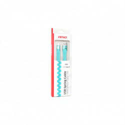 Pružinový kabel USB+USB-C 120cm FullLINK UC-14