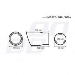Koncovka výfuku (Ø výfuku do 65mm) MT 007