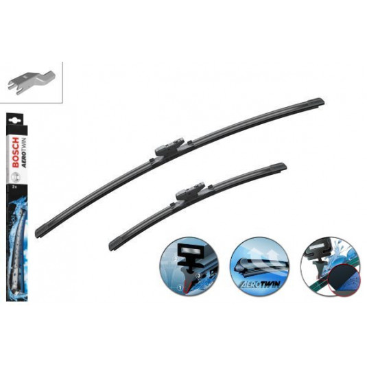 Stěrače Bosch Aerotwin sada pro LAND ROVER NX [Z1] (11.14-souč.) 650/400mm