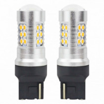LED žárovky CANBUS 3030 24SMD T20 7440 WY21W Oranžová 12V/24V