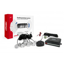 Asistenty parkovania so zvukovým signalizátorom/bzučiak 8-senzorové strieborné