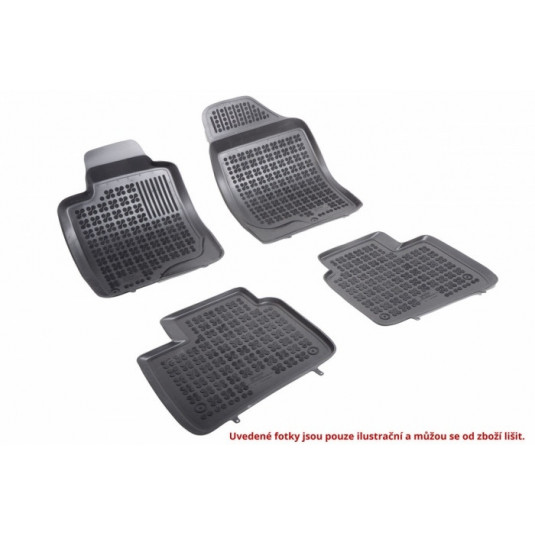 Pryžové rohože Dodge RAM preMASTER 2 míst, 1500, 2500, 3500 (2014-2022) se zvýš. okrajem