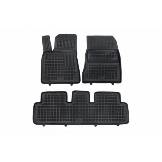 Pryžové rohože Tesla MODEL 3 verze s tepelným čerpadlem (od 2021) se zvýš. okrajem