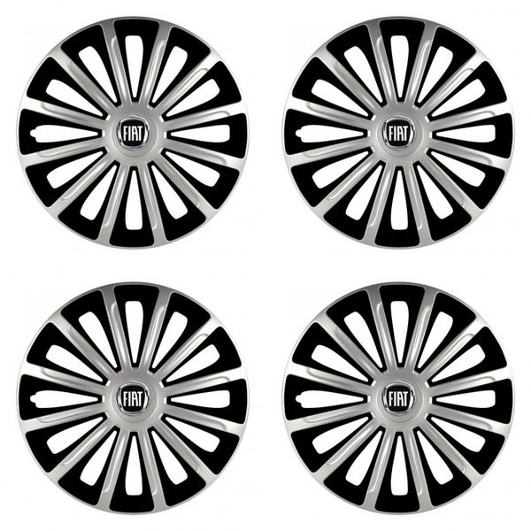 poklice pro Fiat (černý)  15 TREND silver and black
