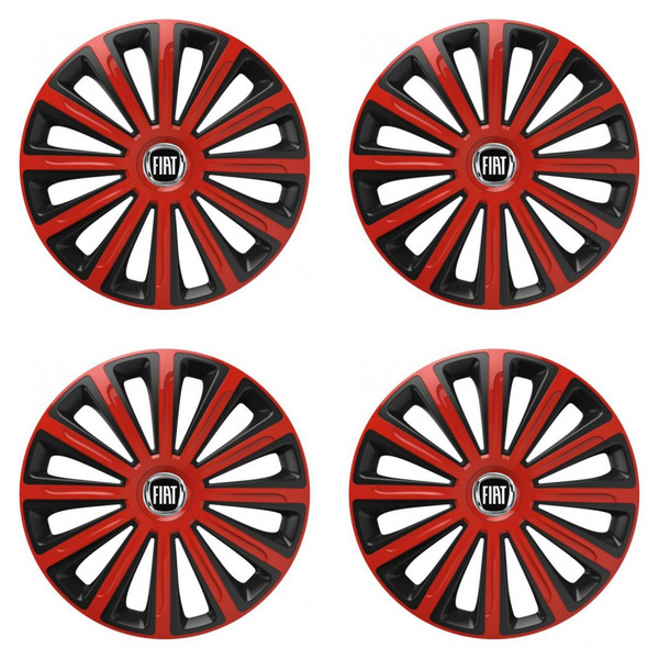 poklice pro Fiat (černý) 16 TREND red and black