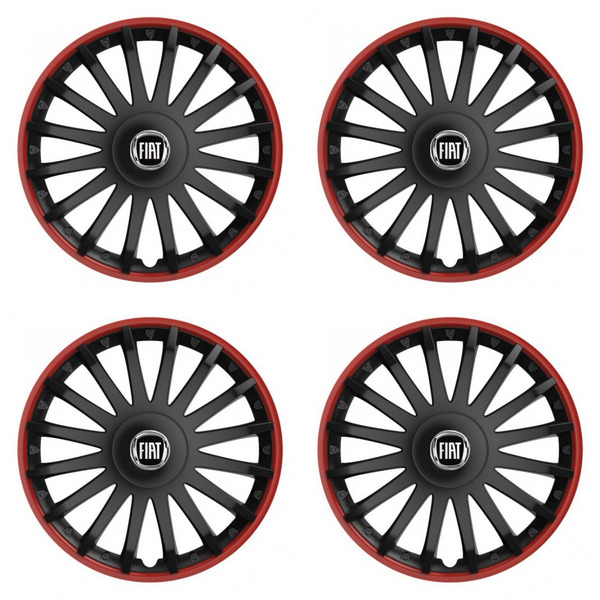 poklice pro Fiat (černý)  15 CRYSTAL RO black