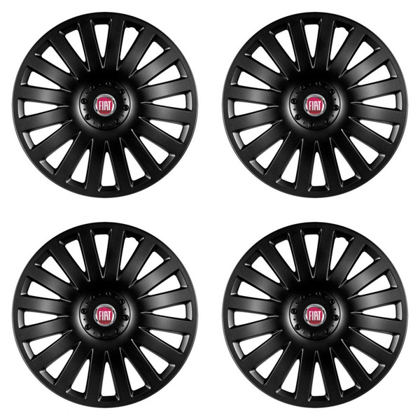 poklice pro Fiat (červené)  14 Smart black