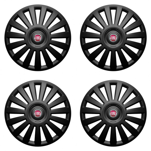 poklice pro Fiat (červené)  15 Luxury black