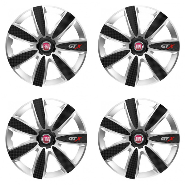 poklice pro Fiat (červené)  15 GTX CARBON silver/black