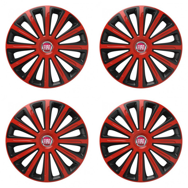 poklice pro Fiat (červené)  16 TREND red and black
