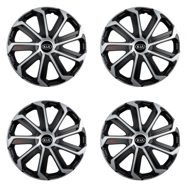 poklice pro Kia (staršie logo)  14 Evo black&silver