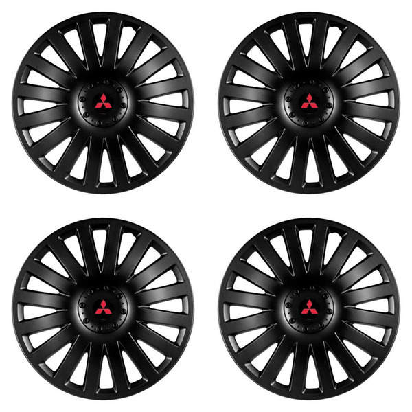 poklice pro Mitsubishi (červené)  14 Smart black