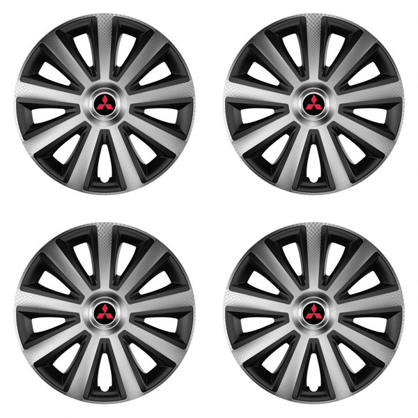 poklice pro Mitsubishi (červené)  14 Aviator carbon silver&black