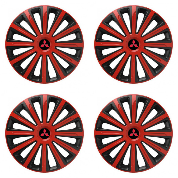 poklice pro Mitsubishi (červené)  15 TREND red and black