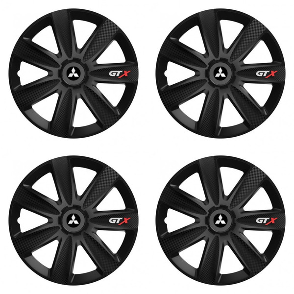 poklice pro Mitsubishi (stříbrné)  15 GTX CARBON black