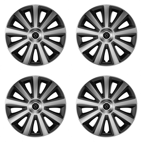 poklice pro Peugeot (nové logo) 14 Aviator carbon silver&black