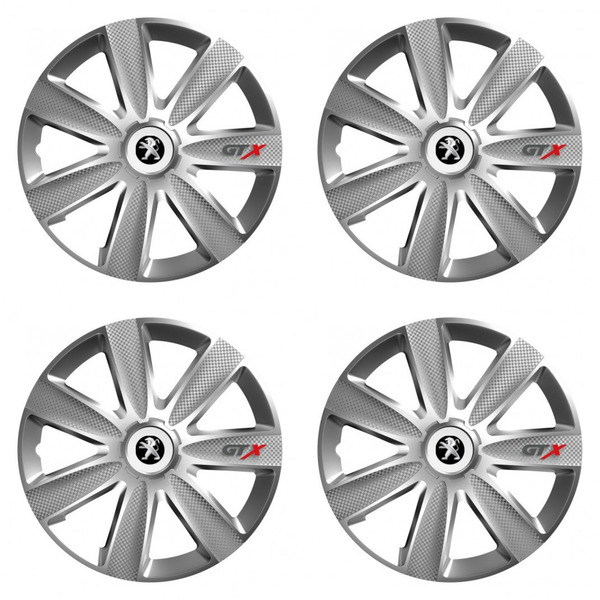 poklice pro Peugeot (staršie logo)  14 GTX CARBON silver
