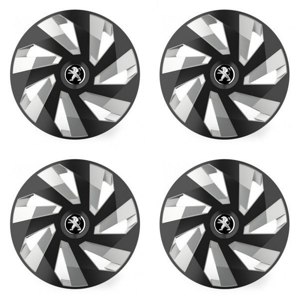 poklice pro Peugeot (staršie logo)  16 Vector RC black and silver