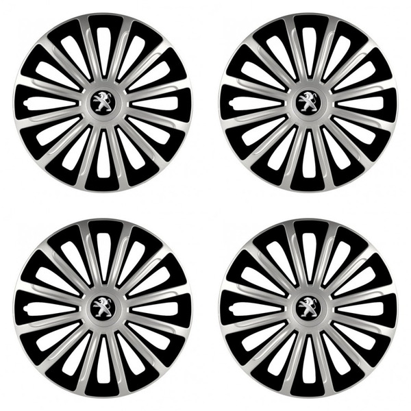poklice pro Peugeot (staršie logo) 16 TREND silver and black